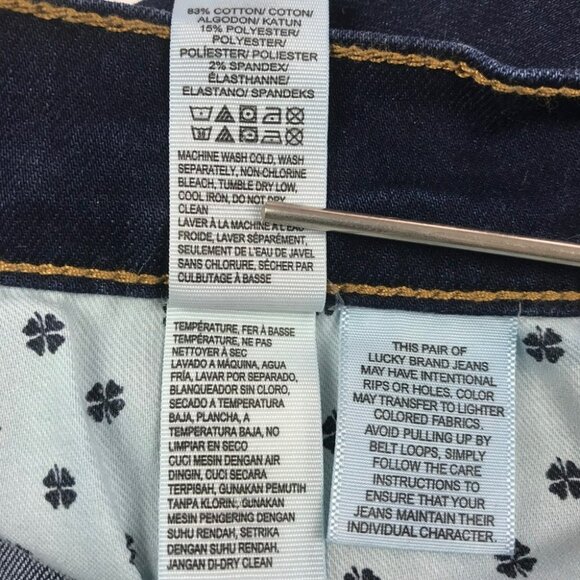 Lucky Brand Womens Mollie Crop Jeans Size 2 Dark Wash Denim Slim Straight - Picture 13 of 15